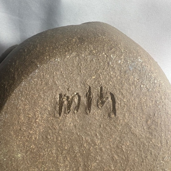 Elegant Brown Cement/Stone Turkey Figurine Decor Candle Holder Artist Signed - Picture 9 of 9